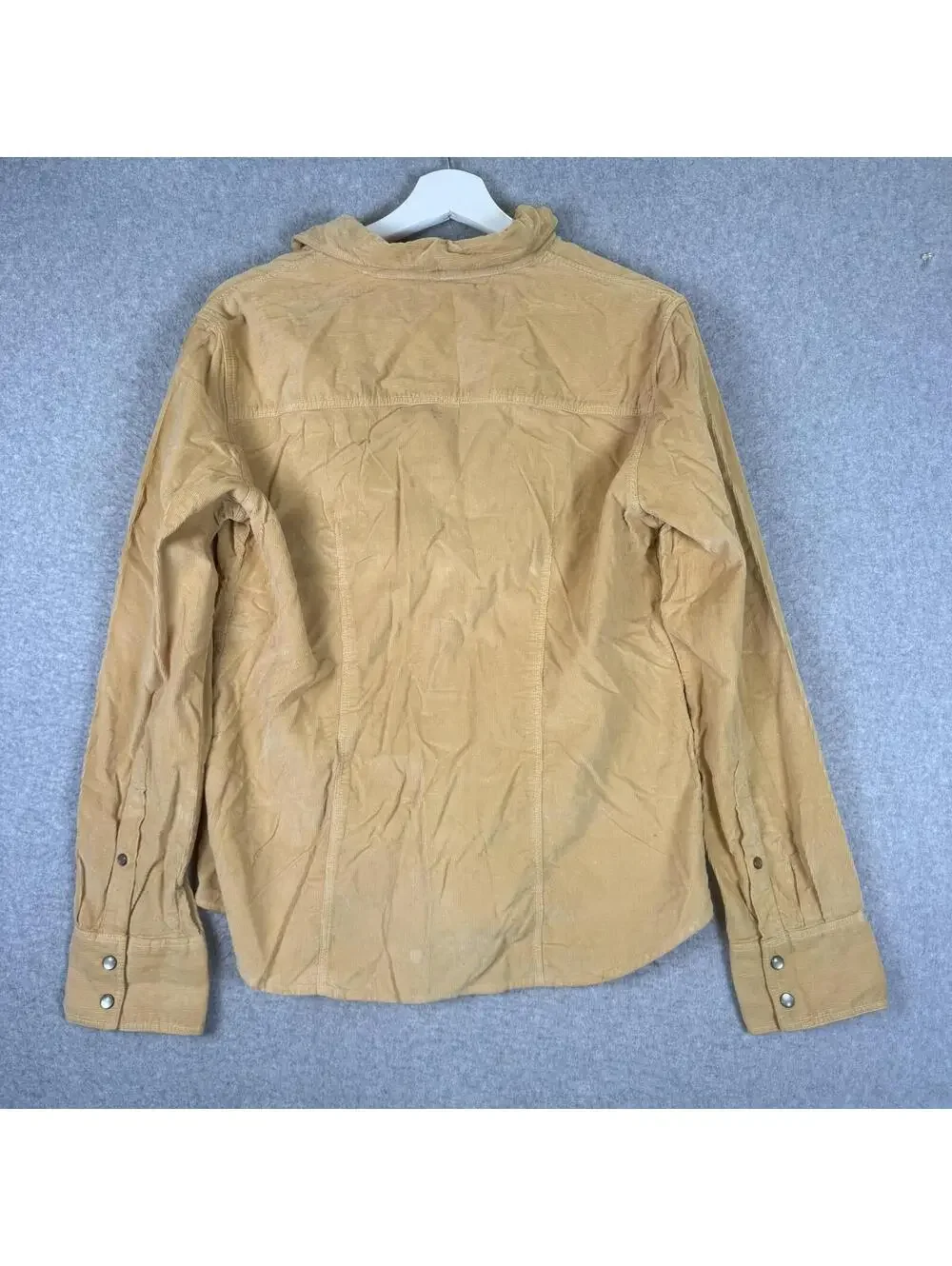 Vintage J. Crew Women's Size Large 100% Cotton Brown Corduroy Button Down Shirt